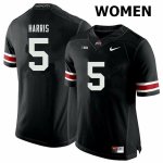 Women's Ohio State Buckeyes #5 Jaylen Harris Black Nike NCAA College Football Jersey Style MPU1044HF